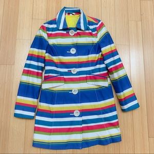 Boden colorful striped rainy day trench coat, 6.